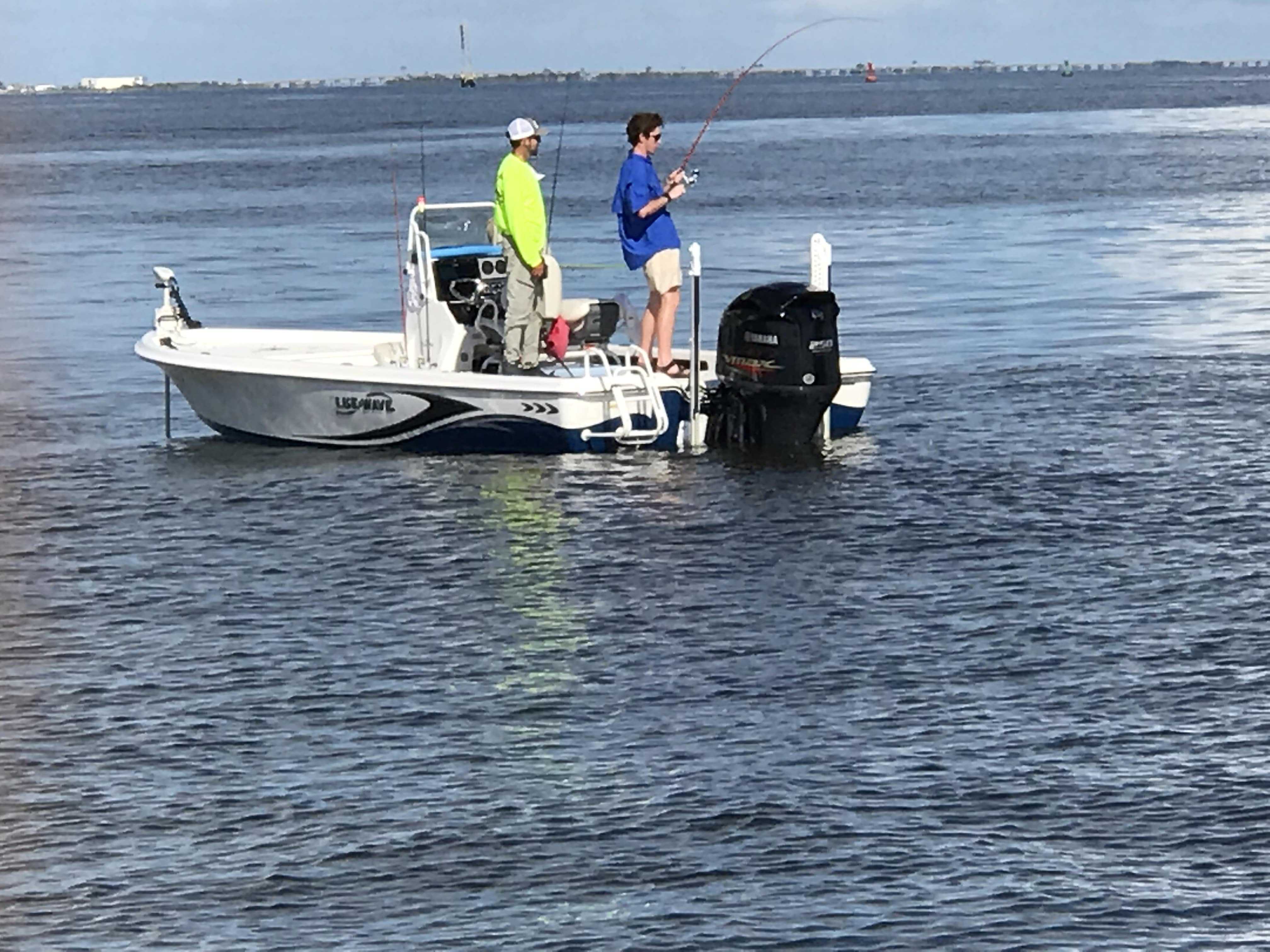 Blue wave 2400 pure bay captain patric garmeson Ugly Fishing LLC inshore fishing charter blue wave 2400 purebay L&M marine